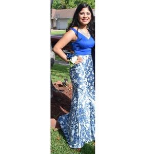 Two piece prom dress